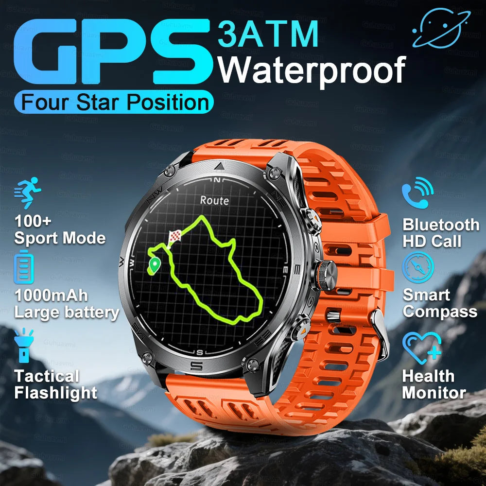 2026 Ultra New Built in GPS Compass Smart Watch 1000mAh Battery 10ATM Waterproof Sports tracker Outdoors Military Smartwatches