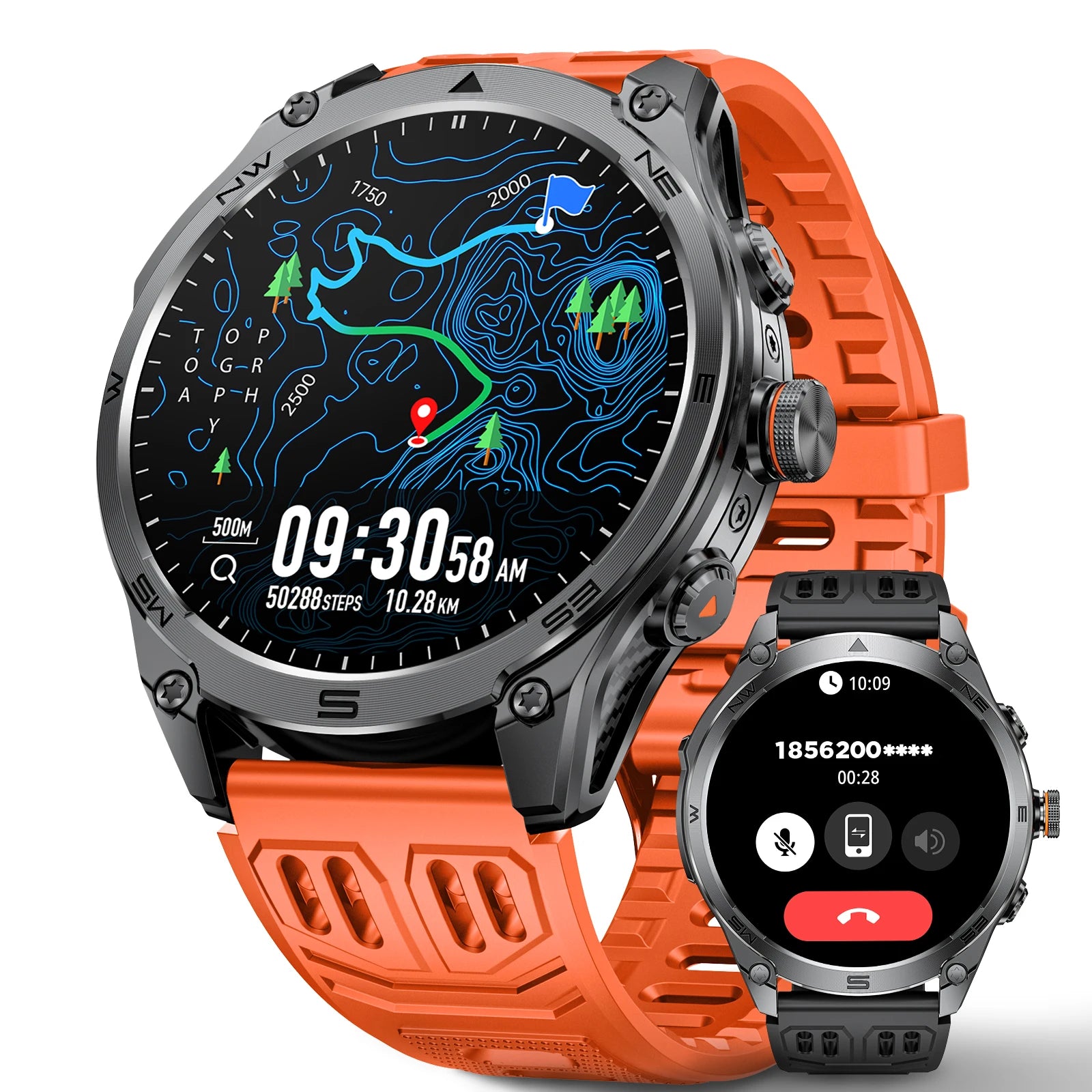 2026 Ultra New Built in GPS Compass Smart Watch 1000mAh Battery 10ATM Waterproof Sports tracker Outdoors Military Smartwatches